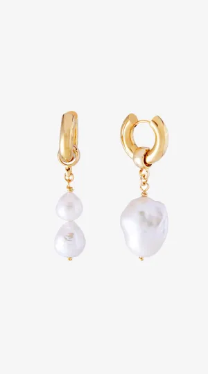 Mismatched Baroque Pearl Earrings