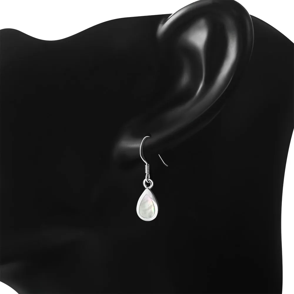 Mother of Pearl Drop Sterling Silver Earrings