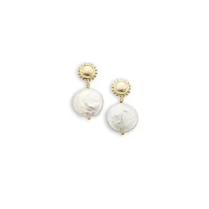 Palas - Sun & Moon Pearl Earrings