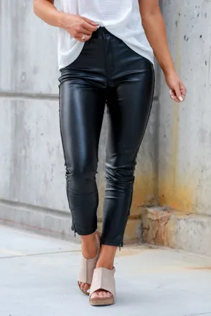 Pleather High Rise Legging Skinny