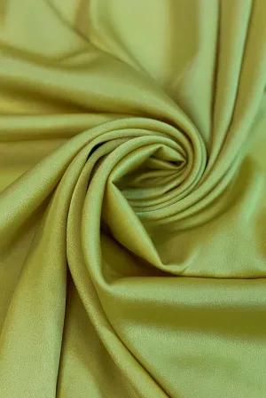 Triacetate Satin Backed Crepe in Chartreuse