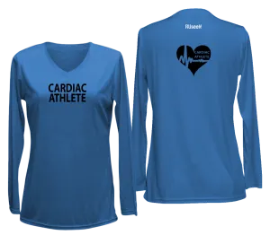 Women's Cardiac Athlete Long Sleeve Shirt Design 2 - Reflective or Black Text