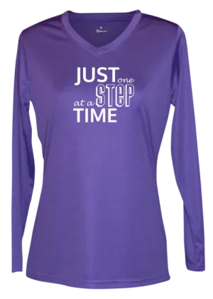 Women's Reflective Long Sleeve Shirt - Just One Step at a Time